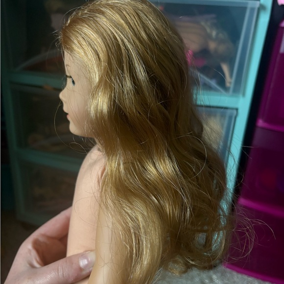 Pink Plaid Doll with Blonde Hair - Picture 8 of 10